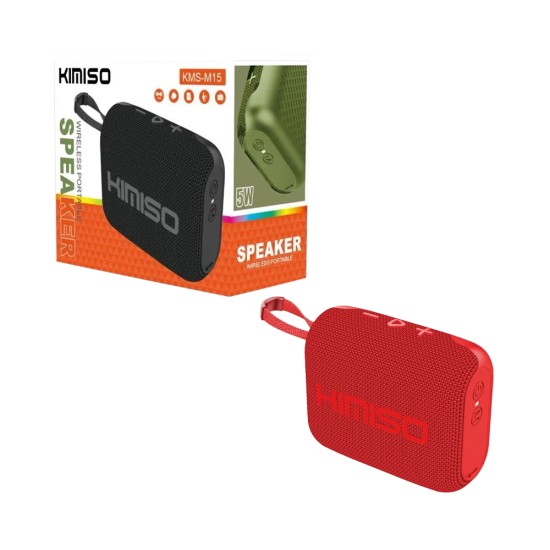 Coluna Sem Fio Portátil Kimiso KMS-M15 Vermelho